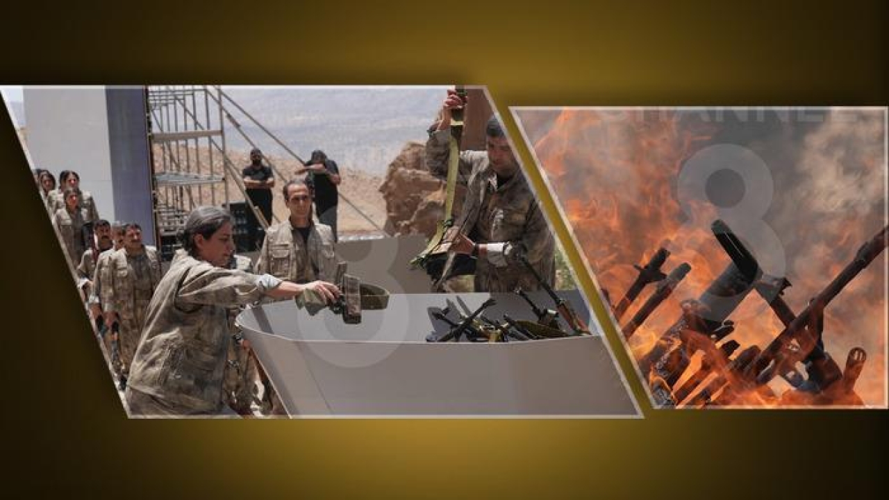 Terörsüz Türkiye sürecinde tarihi gün! PKK silah bıraktı... İlk görüntüler geldi