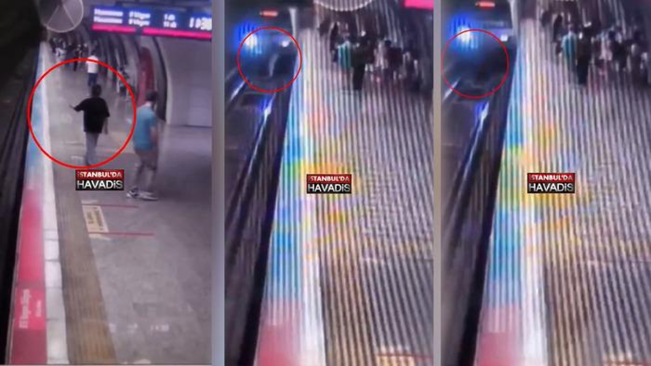 Vezneciler metro istasyonunda intihar! O anlar güvenlik kamerasına yansıdı