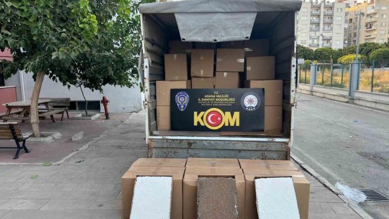 Adana’da 6 milyonluk kaçak doldurulmuş sigara ele geçirildi