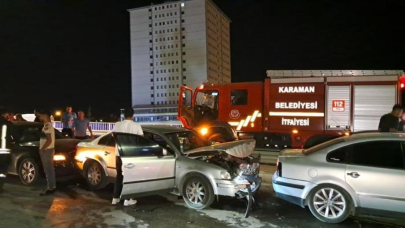 Karaman’da 4 aracın karıştığı zincirleme kaza: 1 yaralı