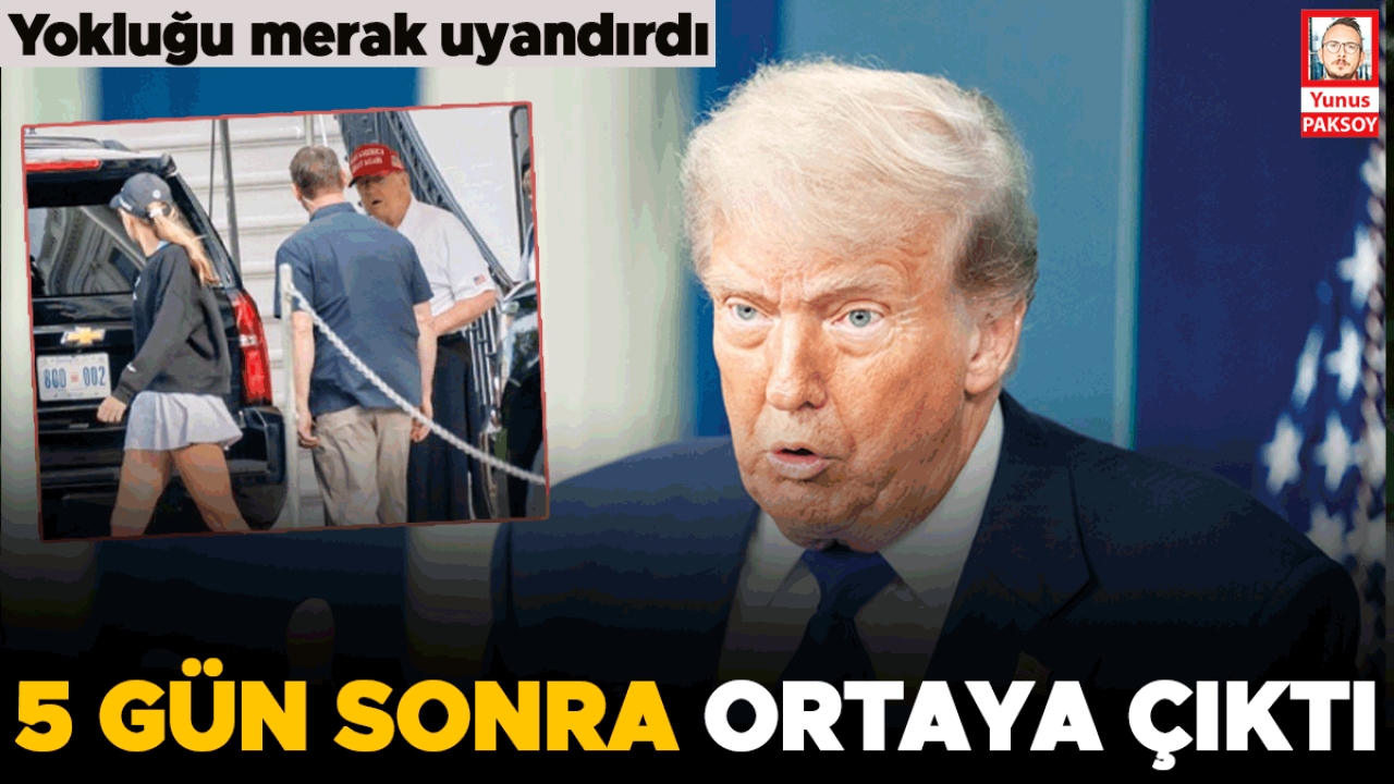 Trump sonunda ortaya çıktı... 5 günlük mola merak uyandırdı