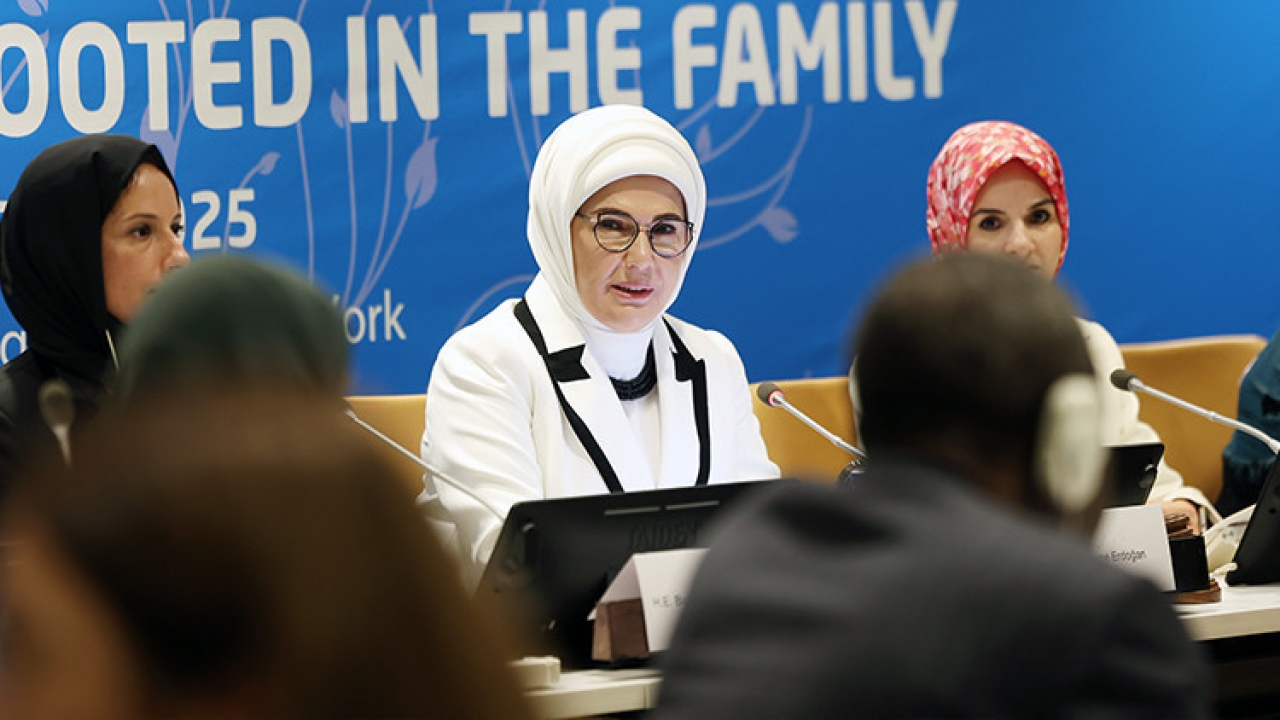 Emine Erdoğan BM Genel Merkezi'ndeki etkinlikte konuştu: 'Ailenin yapısı, insanlığı bekleyen yarınların habercisidir'
