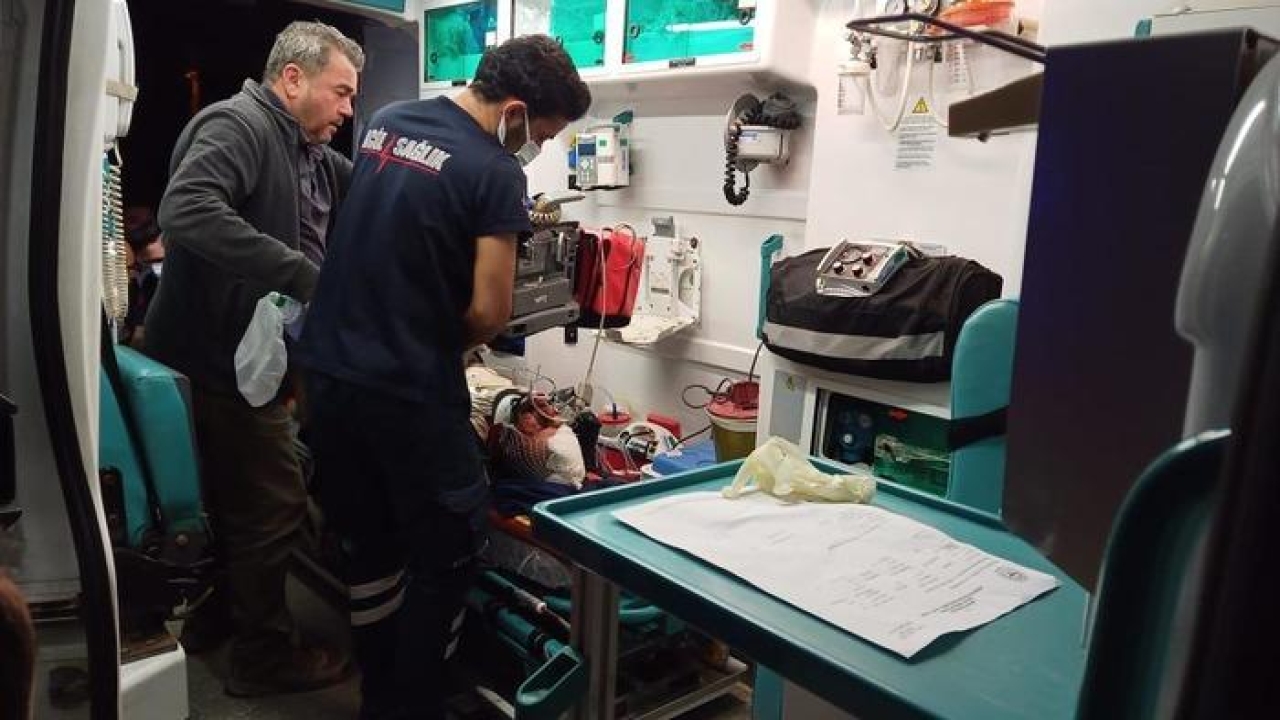 Koyununu kurtarmak isterken 70 metrelik yamaçtan düşerek yaralandı