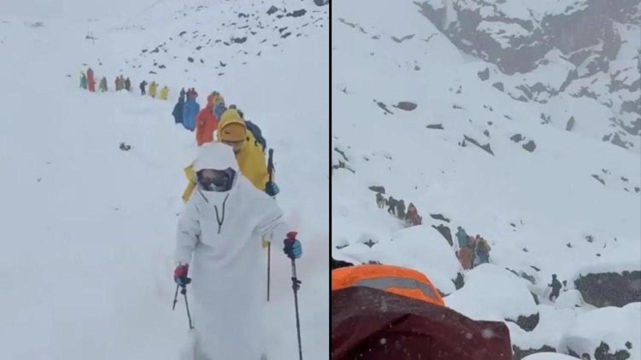 Bin kişi Everest&#039;te mahsur kaldı