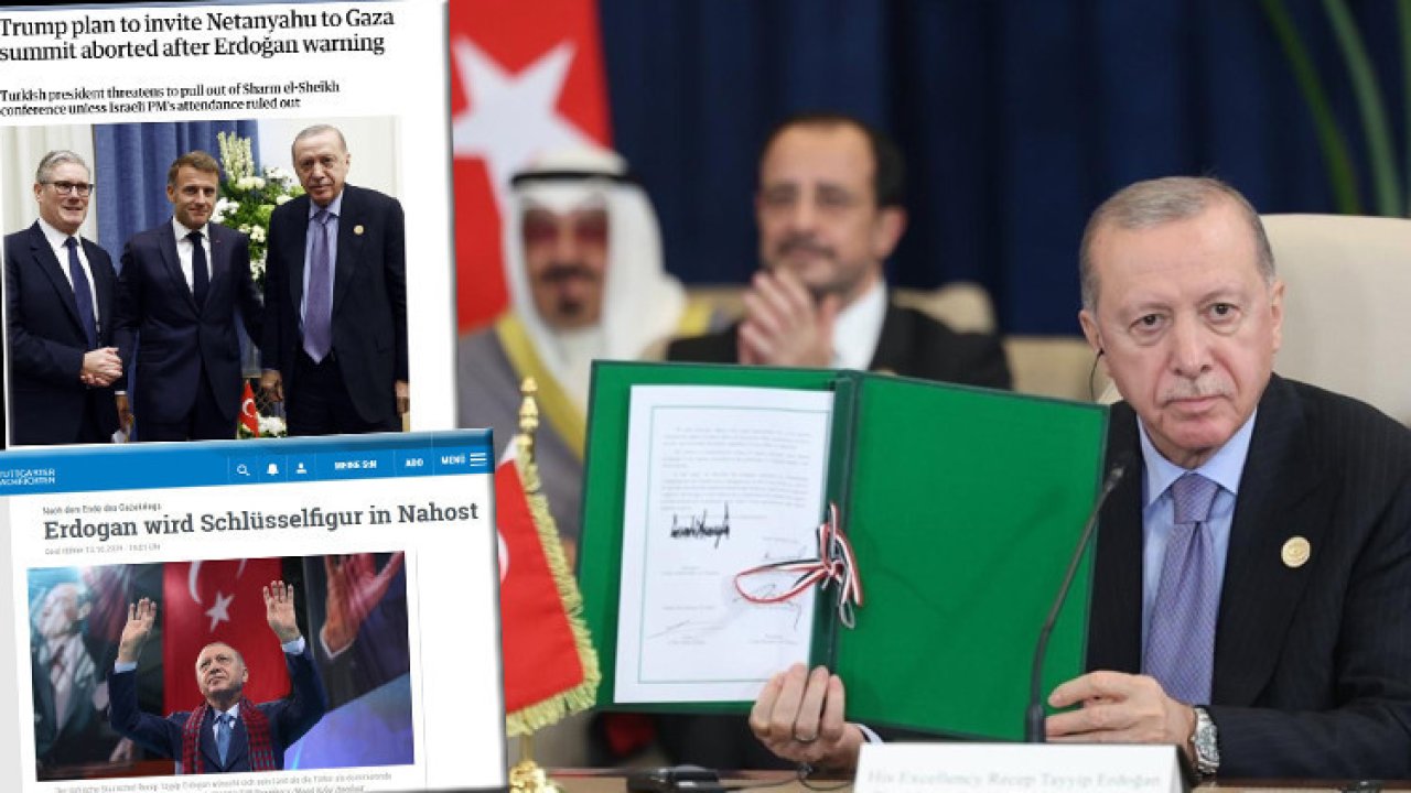 Erdoğan&#039;ın Netanyahu resti dünya basınında... Kilit oyuncu Türkiye barış sürecini şekillendirdi