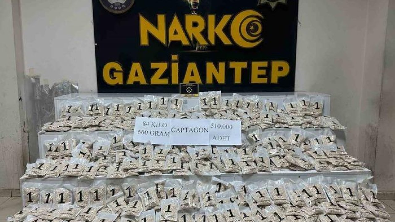 Gaziantep’te 510 bin adet uyuşturucu hap ele geçirildi: 1 şahıs tutuklandı