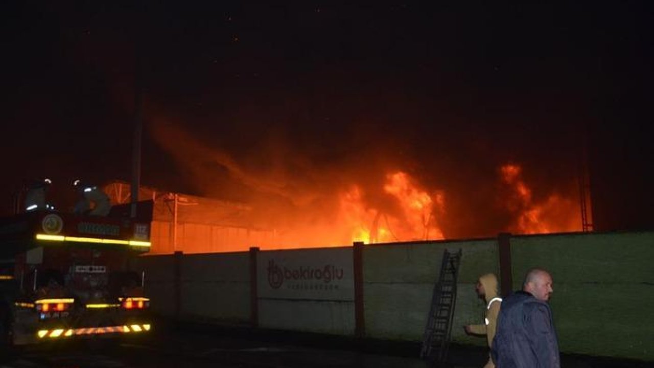 Samsun Bafra OSB’de geri dönüşüm tesisinde yangın