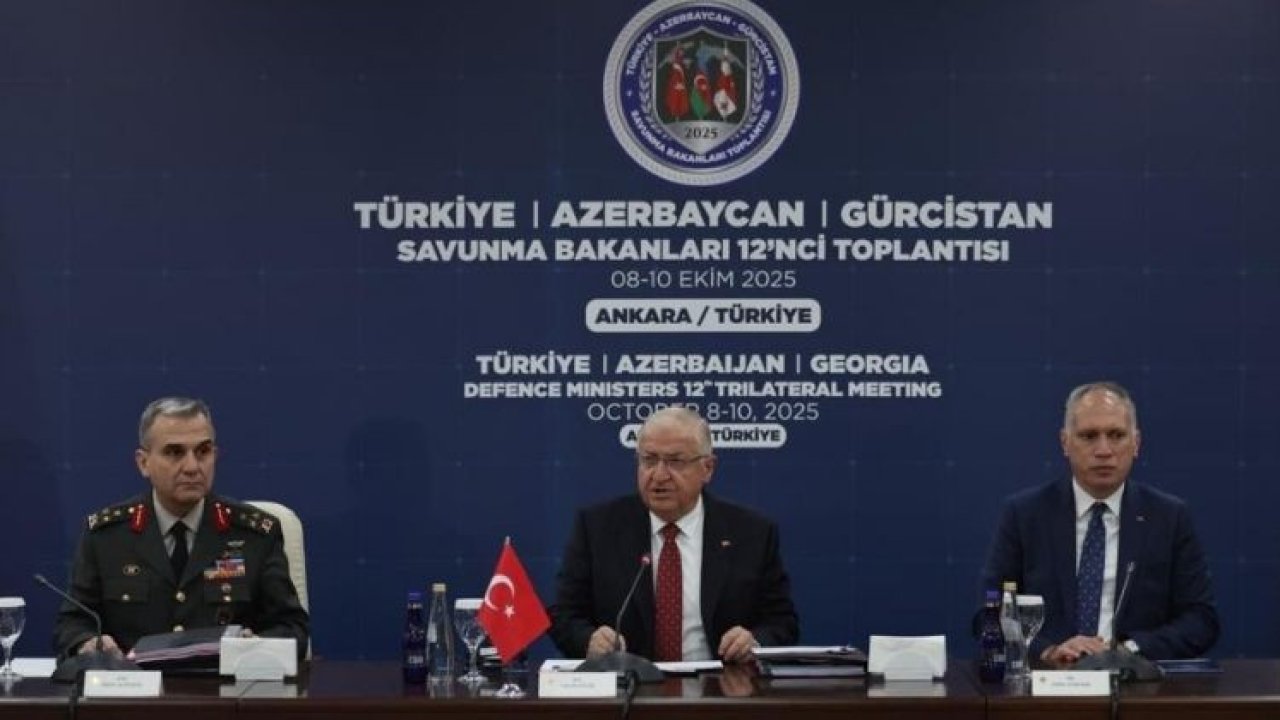 Türkiye-Azerbaycan-Gürcistan Savunma Bakanları Ankara&#039;da buluştu