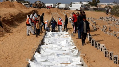 Gazze'deki 'kimsesizler' toprağa verildi