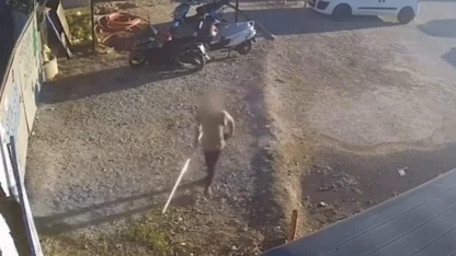 Güvenlik kamerasına borulu müdahale