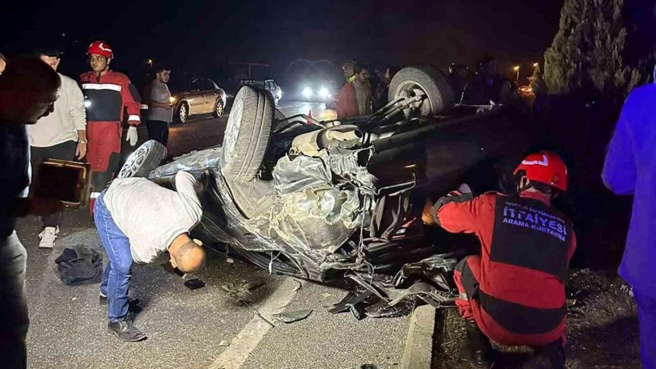 Takla atan araçta sürücü hafif yaralandı