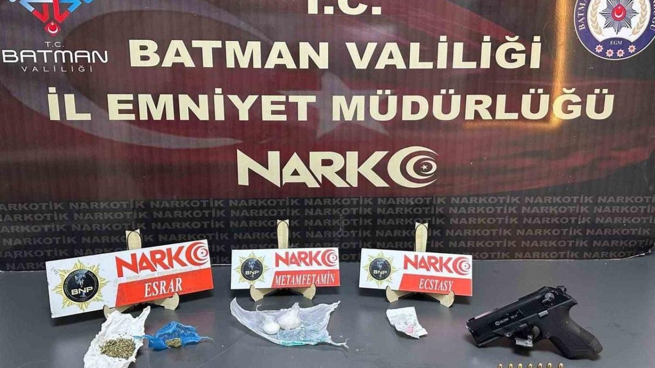 Batman’da narkotik operasyonu: Uyuşturucu madde ve ruhsatsız silah ele geçirildi