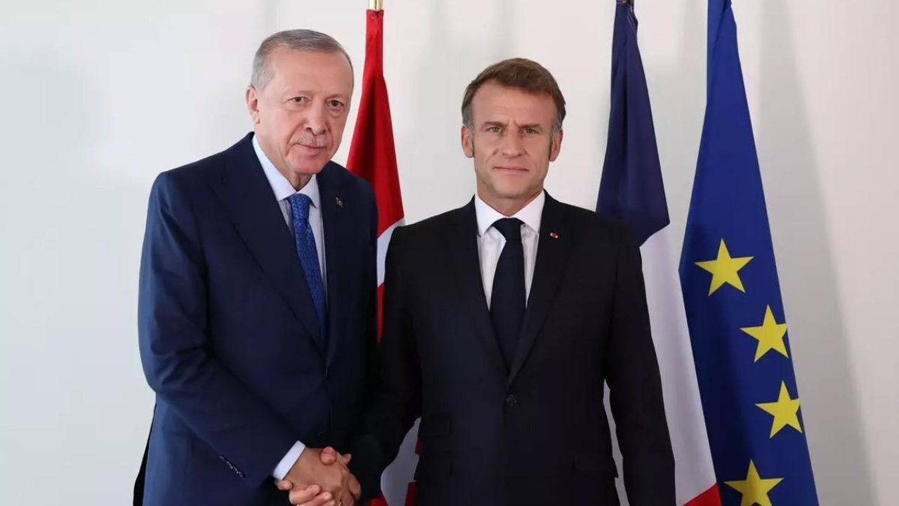 Cumhurbaşkanı Erdoğan, Macron ile görüştü