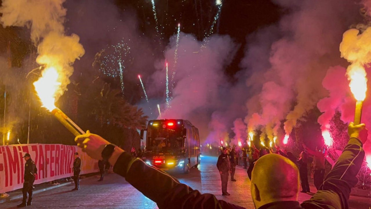 Galatasaray'a Antalya'da coşkulu karşılama!