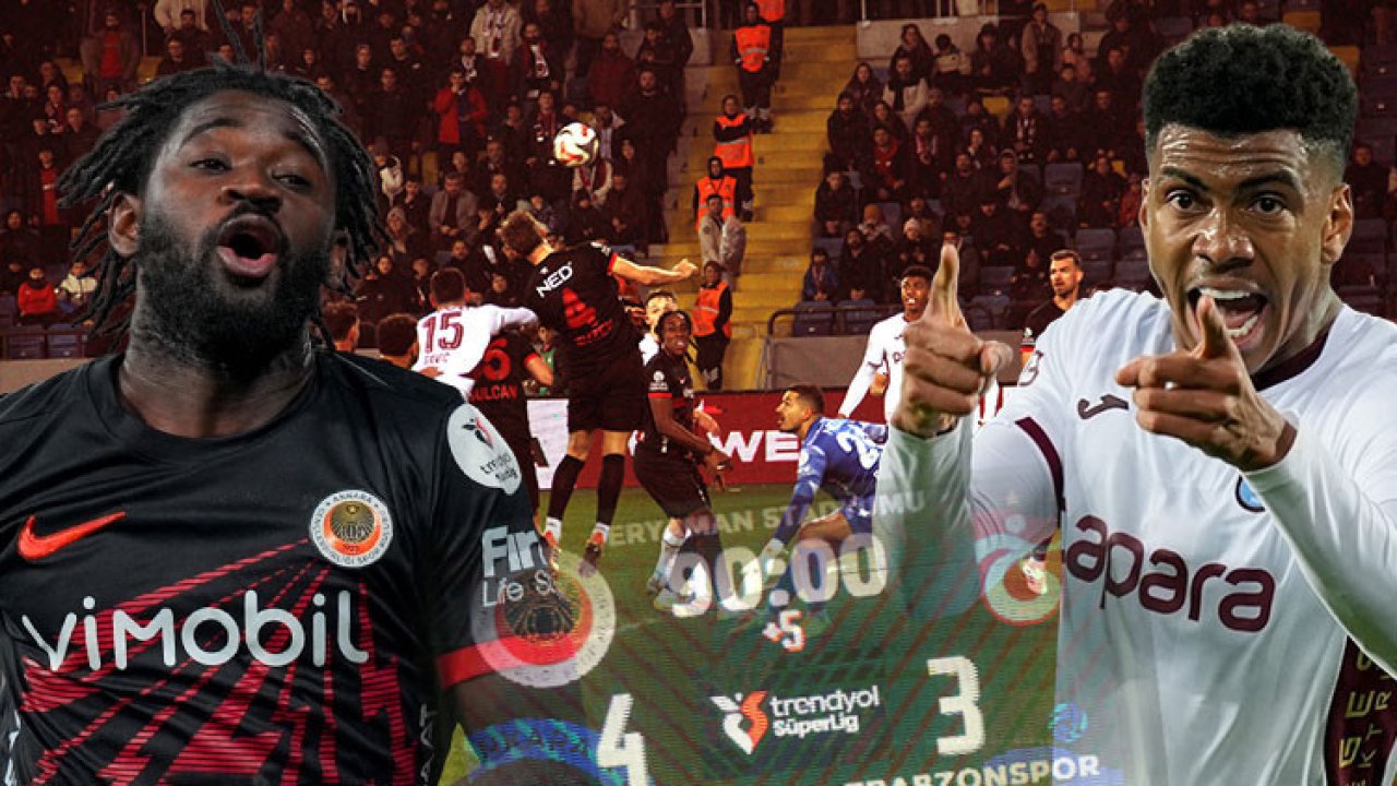 Gençlerbirliği-Trabzonspor maçı tarihe geçti: Süper Lig'de 14 yıl sonra bir ilk yaşandı!