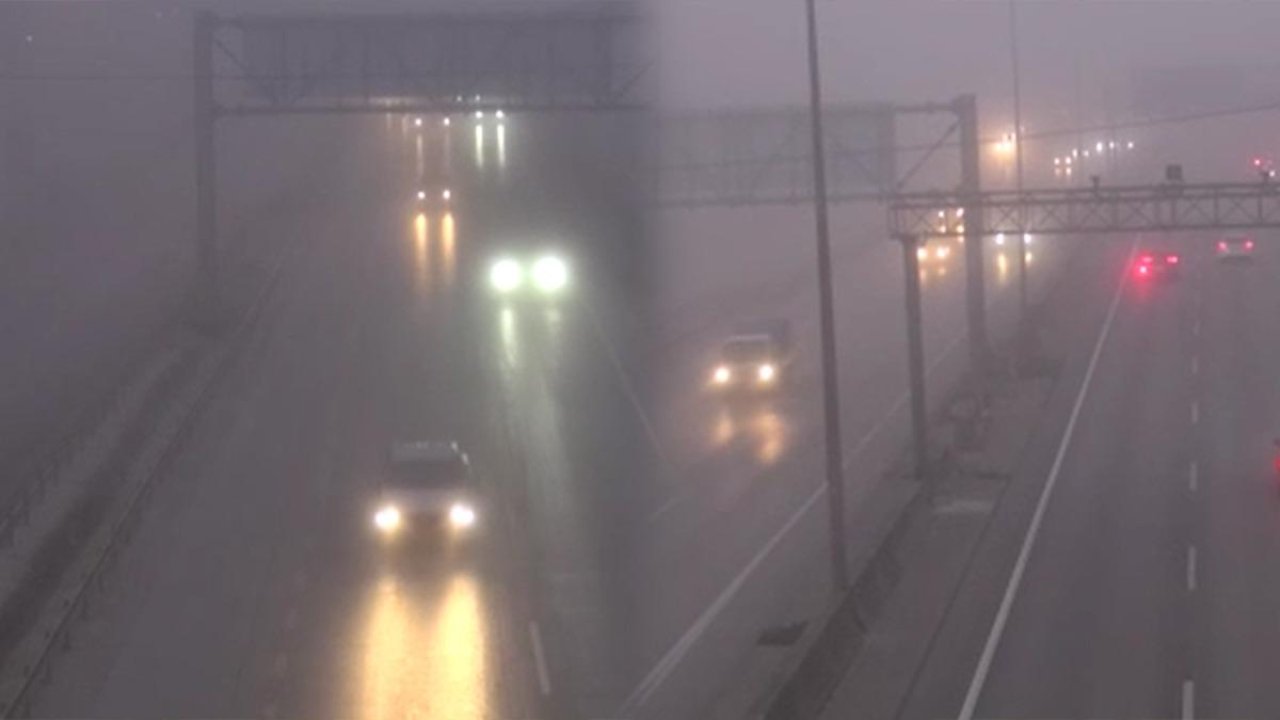 O ilde yoğun sis trafiği olumsuz etkiledi: Görüş mesafesi 75 metreye düştü
