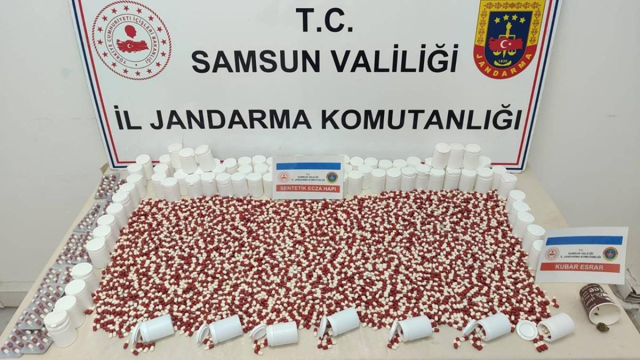 Samsun'da uyuşturucu operasyonu! 7 bin sentetik ecza hapı ele geçirildi