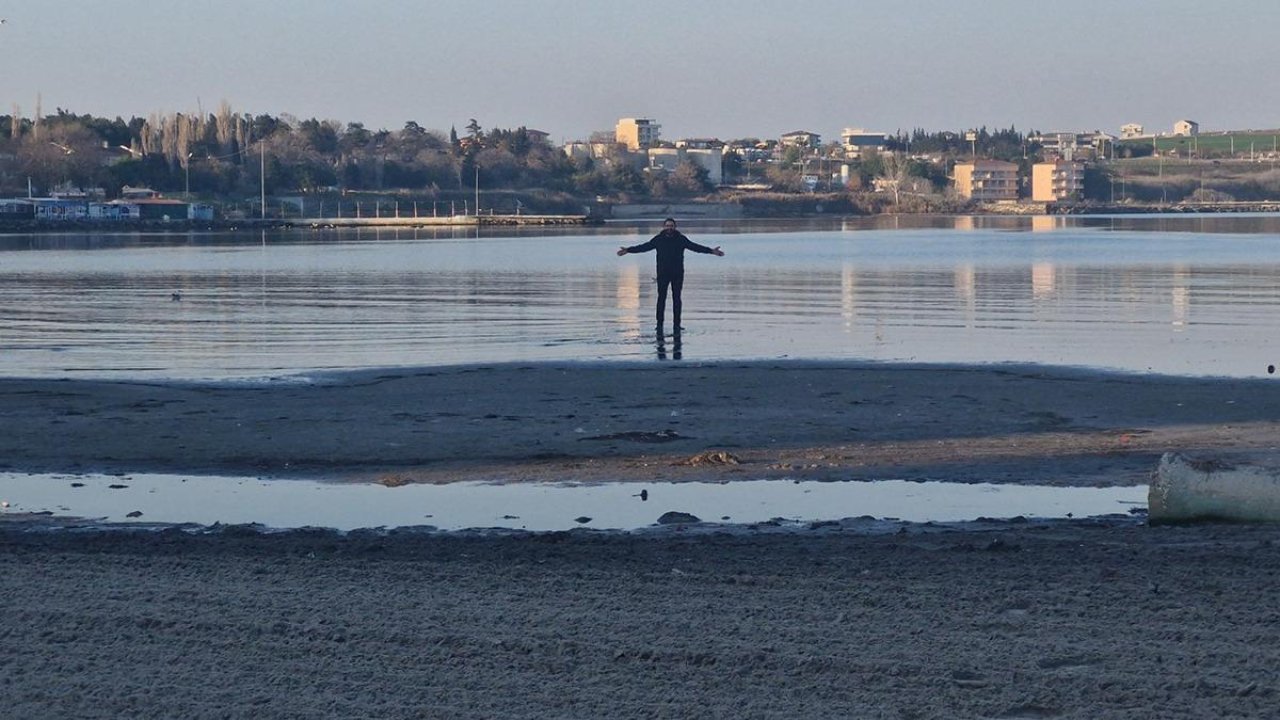 Tekirdağ'da tedirgin eden görüntü! 20 metre çekildi