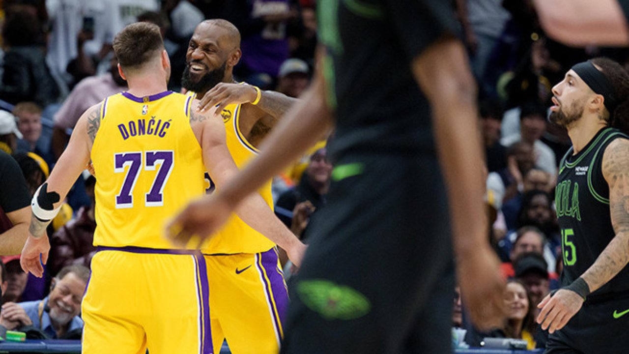 LeBron ile Doncic 30'ar sayı attı, Lakers deplasmanda kazandı