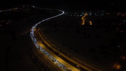 TEM Otoyolu’nun Bolu geçişi 7 saat sonra ulaşıma açıldı