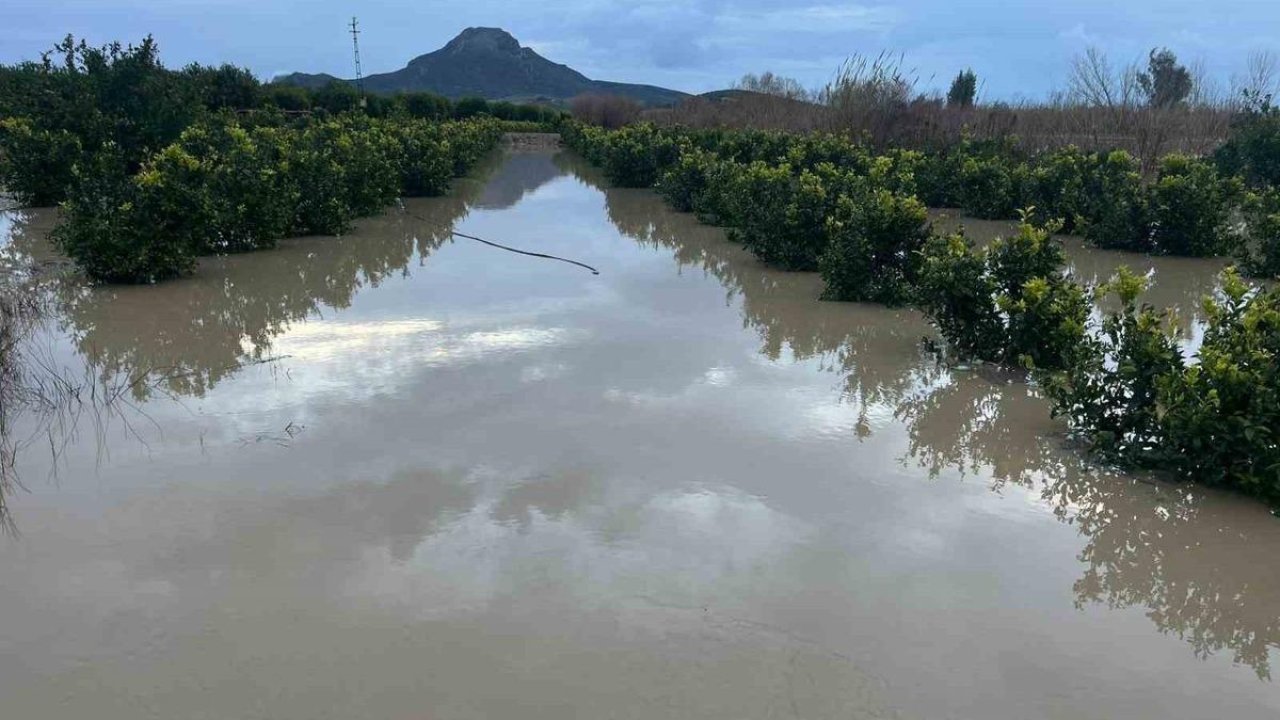 Adana’da şiddetli yağış, tarlaları sular altında bıraktı