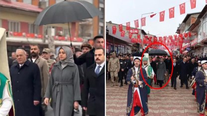 Koruma polisinin şemsiye tuttuğu görüntü tepki çekmişti! Kaymakamdan açıklama geldi