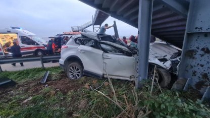 Rize'de feci kaza: 1 ölü, 1 ağır yaralı