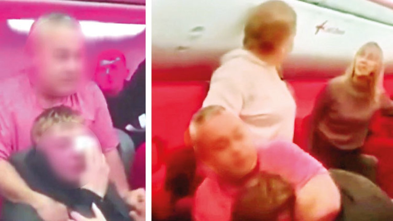 Yumruklu kavga uçağı indirdi