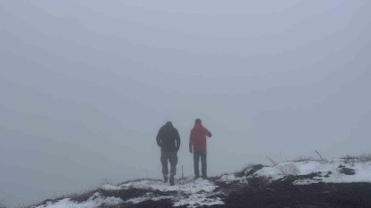 Bayram tatilinde kar yağışının tadını çıkardılar