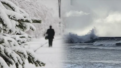 Bir tarafta kar diğer tarafta fırtına... Bugün termometre kış ayarında!