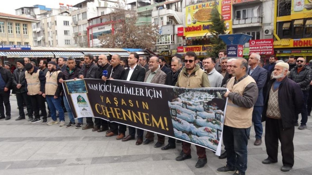 Gaziantep'te ABD ve İsrail'in İran'a yönelik saldırıları protesto edildi