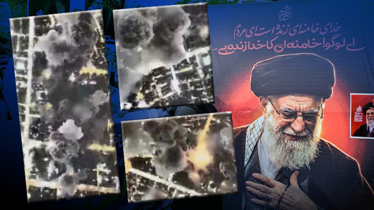 İsrail savaş uçakları Hamaney'in yeraltı askeri sığınağını böyle vurdu