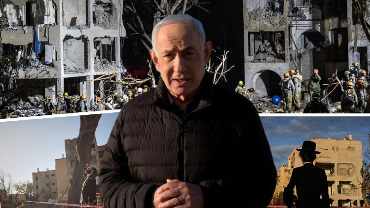 İsrail'de 10'u ağır, 84 yaralı! Netanyahu: Zor bir gece geçirdik