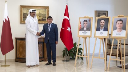 Katar Emiri Al Sani'den Türk Büyükelçiliğine taziye ziyareti