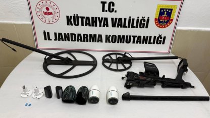 Kütahya'da kaçak kazı operasyonu, 2 şüpheli hakkında soruşturma