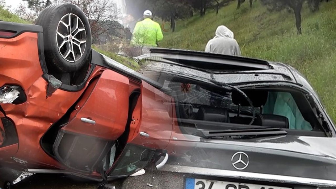 Takla atan otomobile başka bir araç çarptı: 2’si çocuk 7 yaralı!