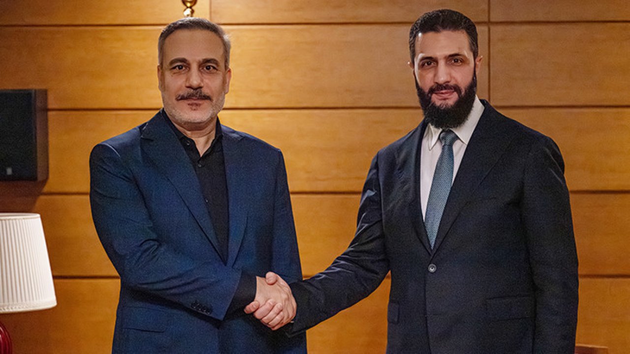 Dışişleri Bakanı Hakan Fidan, Suriye Cumhurbaşkanı Şara ile bir araya geldi