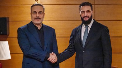 Dışişleri Bakanı Hakan Fidan, Suriye Cumhurbaşkanı Şara ile bir araya geldi