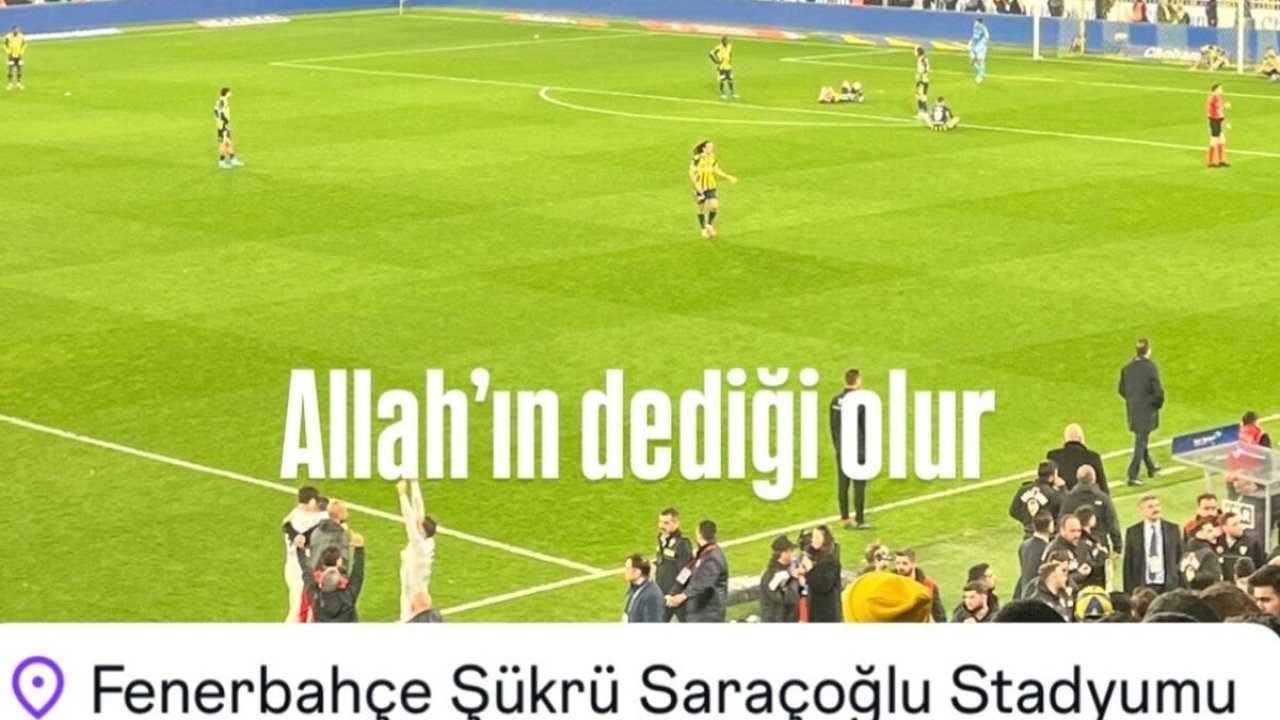 Fenerbahçeli taraftarların arasındaydı! Bu paylaşımı bakın kim yapmış