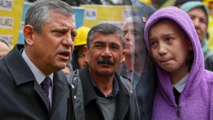 Özgür Özel, gözü yaşlı küçük Melek'i işaret etti: "Hakkınızı alacaksınız"