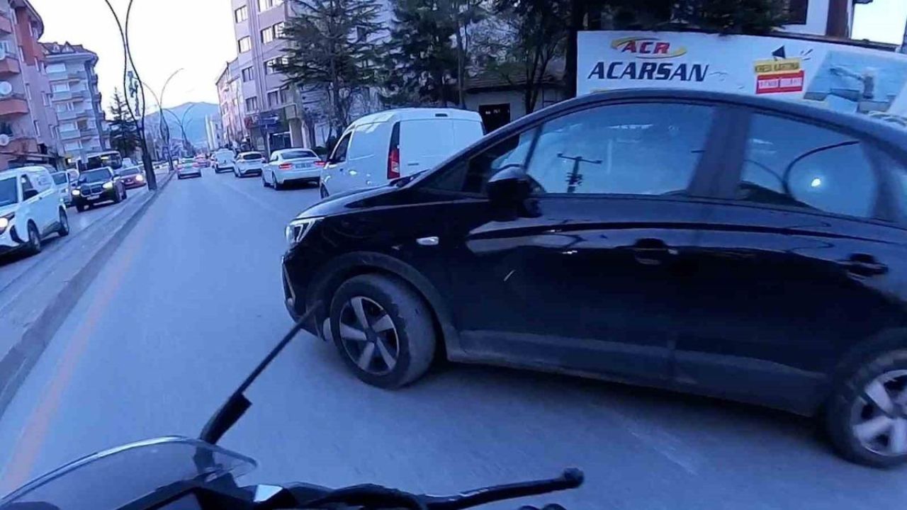 Trafik tartışmasında gerçeği kask kamerası ortaya çıkardı