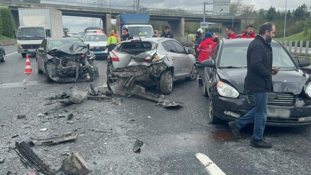 Esenler'de zincirleme trafik kazası
