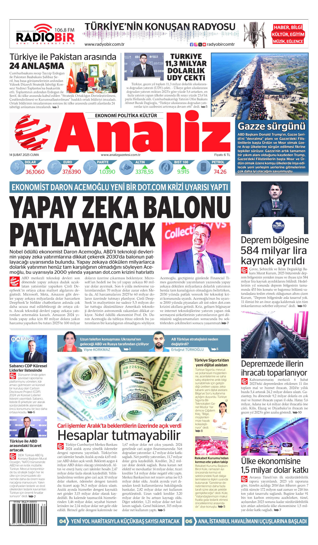 ANALİZ Gazete Manşeti