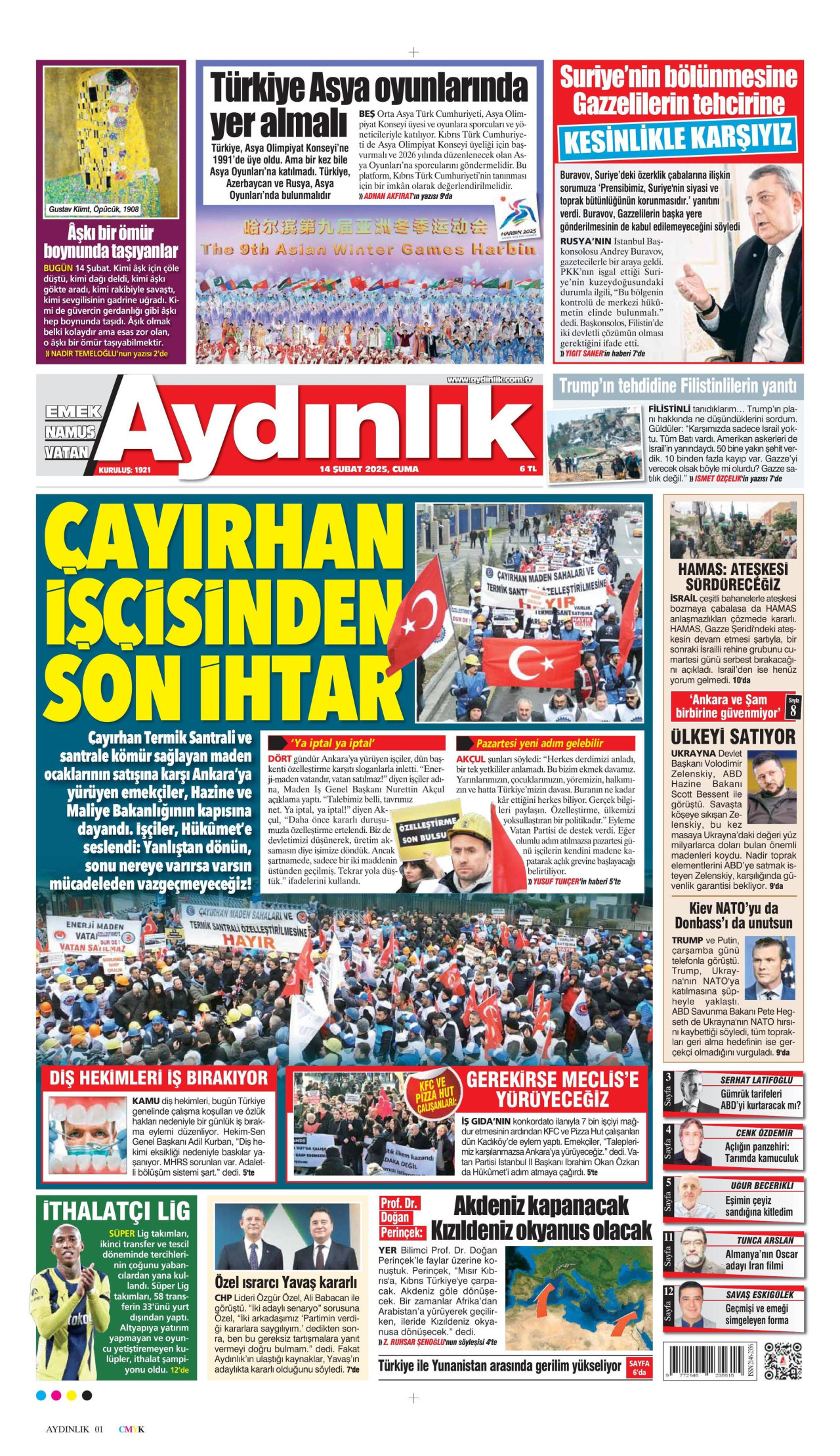 AYDINLIK GAZETESİ Gazete Manşeti