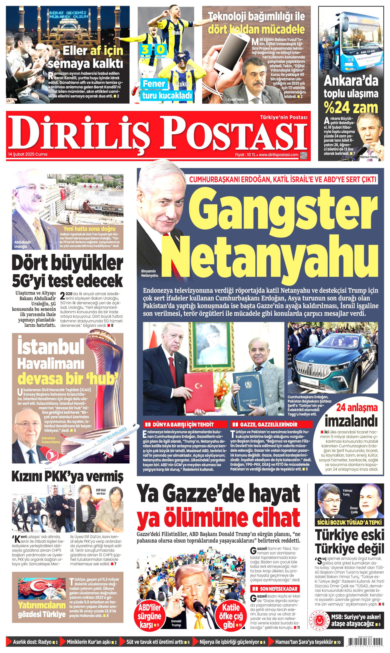 DİRİLİŞ POSTASI Gazete Manşeti
