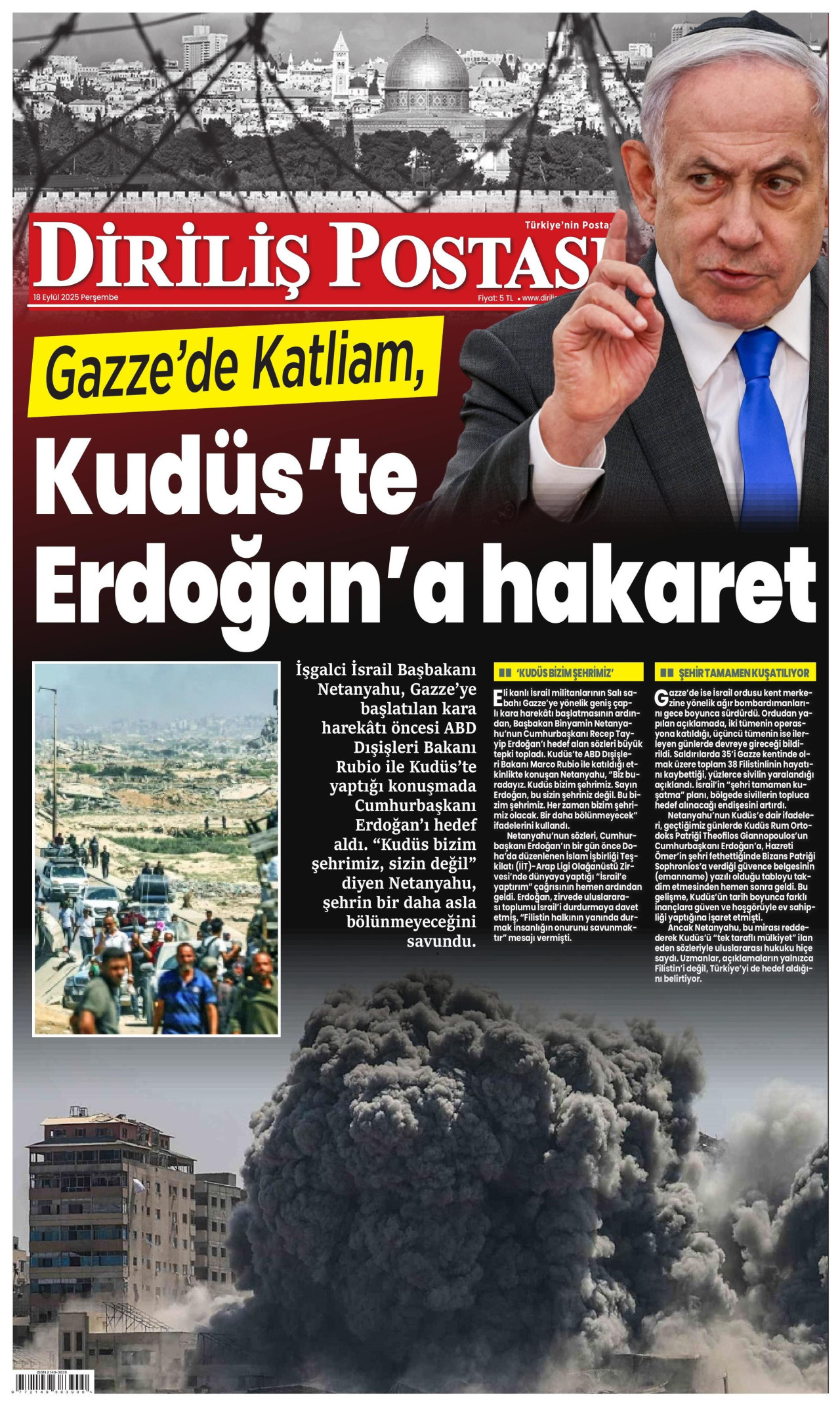 DİRİLİŞ POSTASI Gazete Manşeti