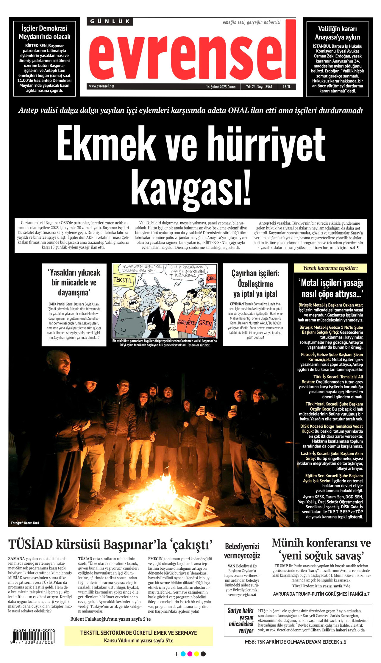 EVRENSEL Gazete Manşeti