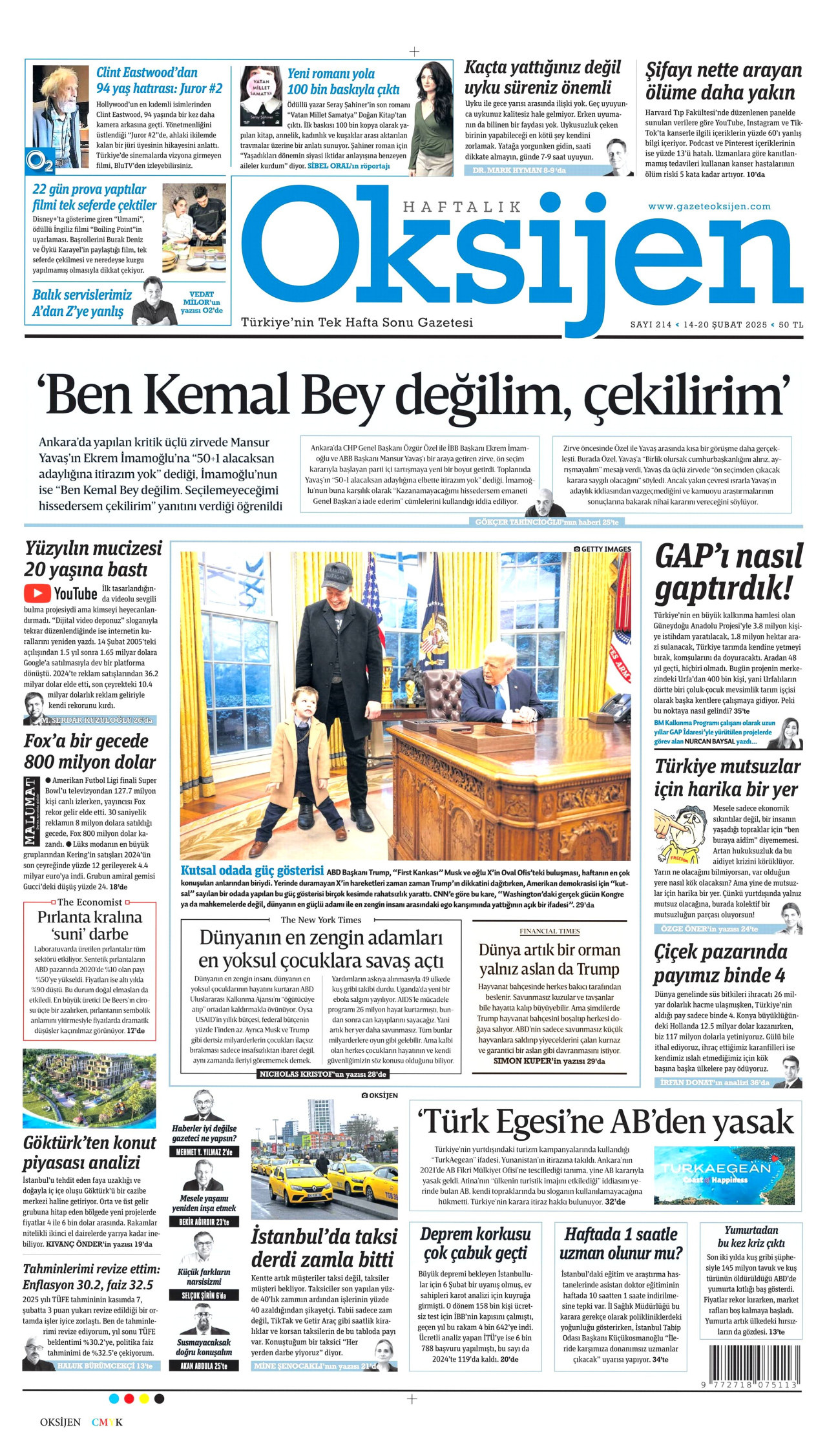 OKSİJEN Gazete Manşeti