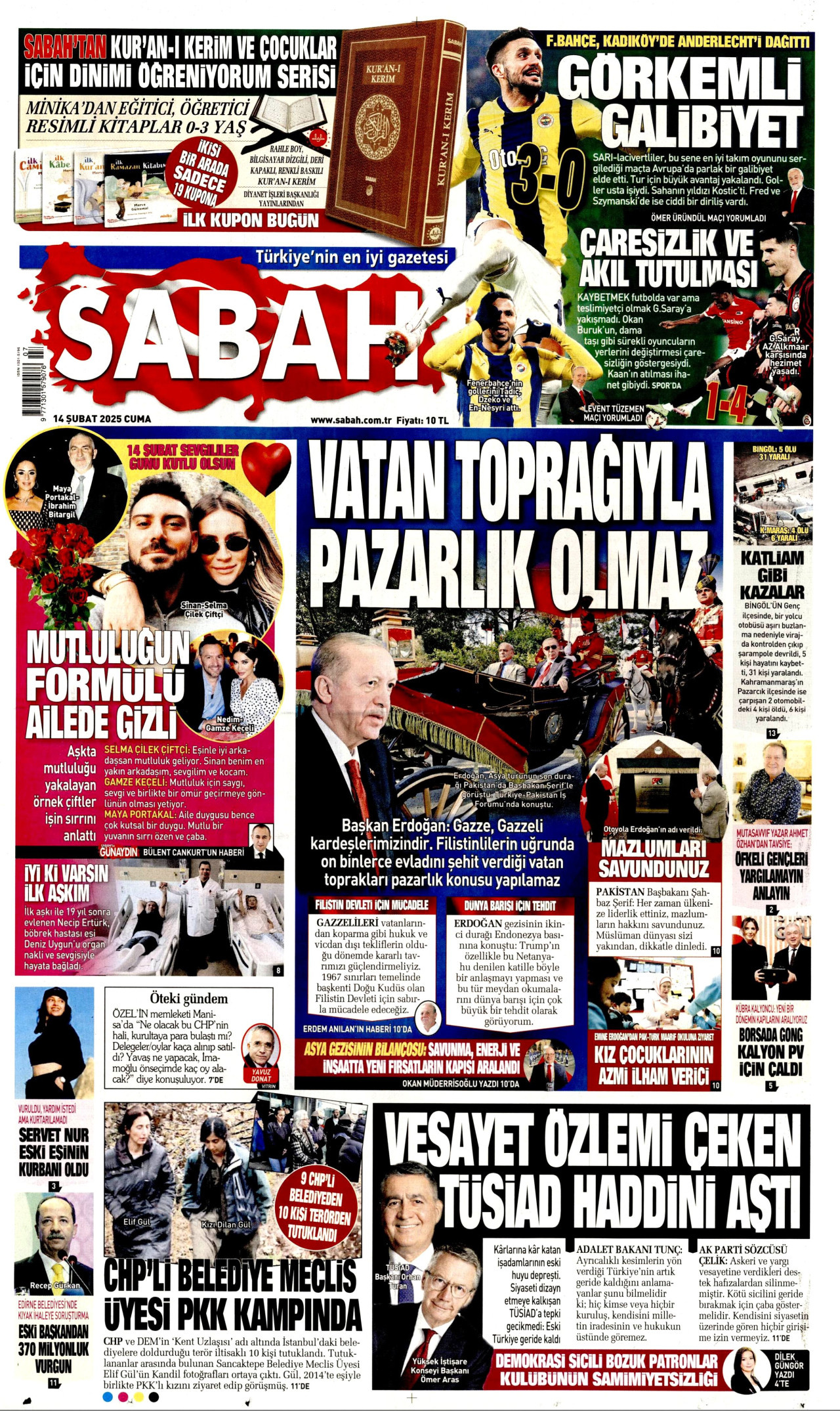 SABAH Gazete Manşeti
