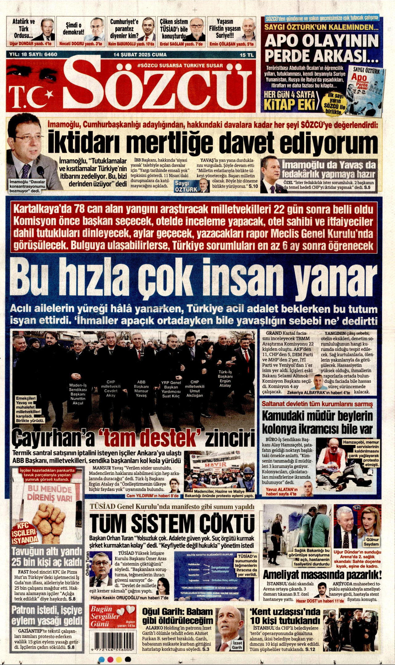 SÖZCÜ Gazete Manşeti